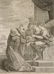 Frontispiz für die Opere di Galileo Galilei